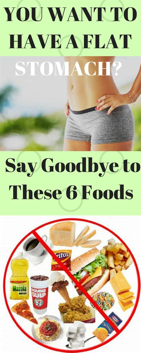 If You Want to Have a Flat Stomach Say Goodbye to These 6 Foods | Flat ...