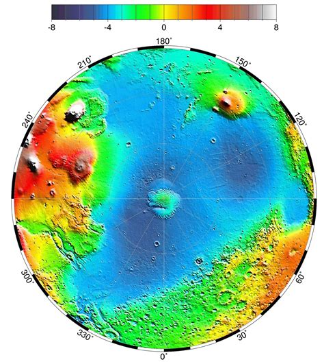 Topographic Map Of Mars | Carolina Map