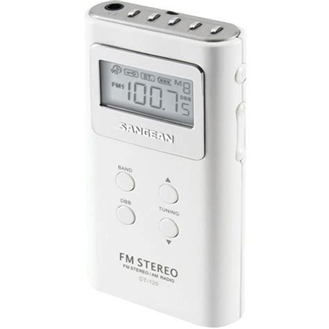 Sangean Pocket AM/FM Digital Radio (White) in the Boomboxes & Radios ...