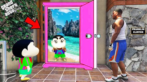 GTA 5 : Franklin & Shinchan Get Anywhere Door Outside Their House In ...