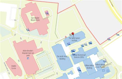 University of Cambridge map showing Early Cancer Institute | Hutchison ...