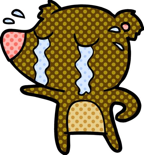 cartoon crying bear 12404706 Vector Art at Vecteezy