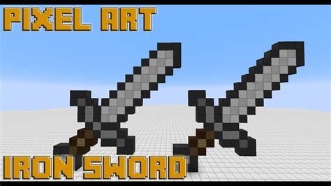 Let's do Pixel art: Minecraft - Iron Sword - YouTube