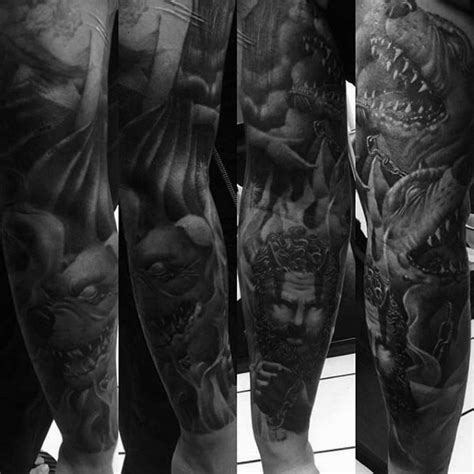 50 Cerberus Tattoo Designs For Men - Three Head Dog Ideas