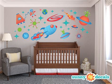 Jumbo Space Wall Stickers Outer Space Theme Decals for Kids - Etsy