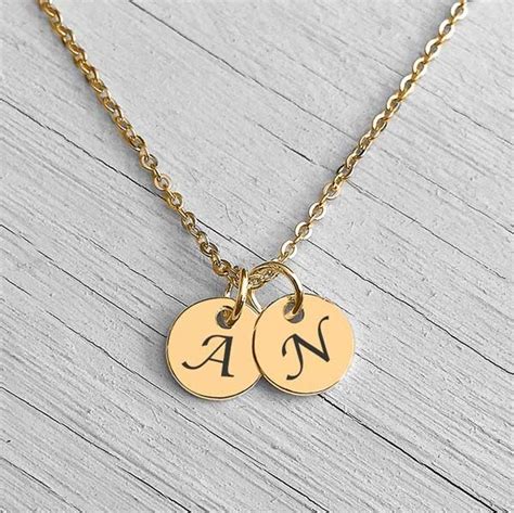 initial necklace gold