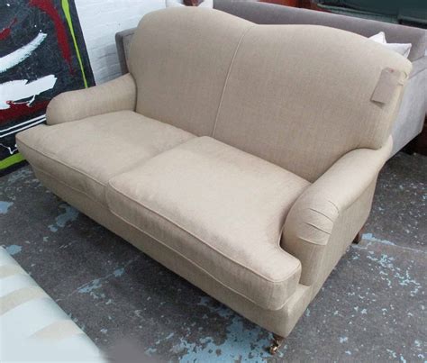 LAURA ASHLEY SOFA, two seater, howard style, in brown herringbone ...