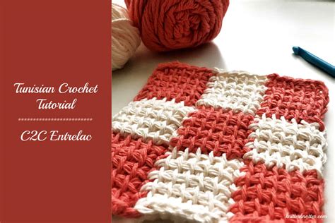 Tunisian Crochet Tutorial - C2C Entrelac - KnitterKnotter