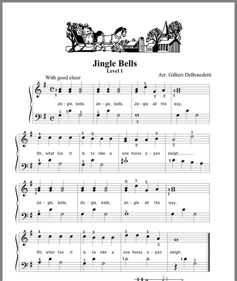 Printable Jingle Bells Piano Sheet Music