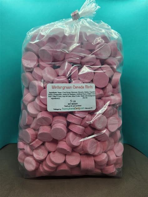 Bulk 5 lb Original CANADA MINTS Pink Wintergreen Logenzes | eBay