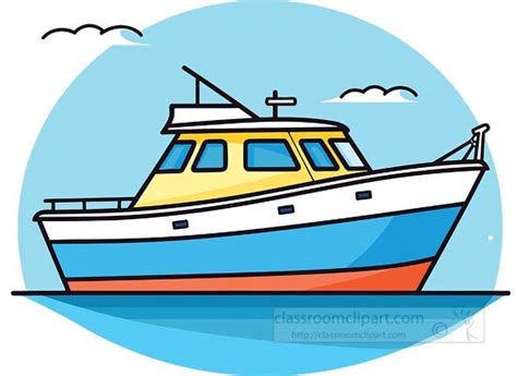 Boats and Ships Clipart-small leisure boat clip art