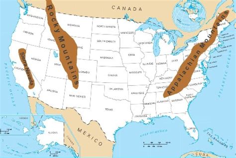 Us Map Mountain Ranges - Ronny Cinnamon