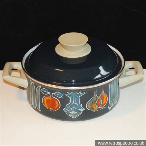 Large Blue Enamel Pan - RetroSpectro