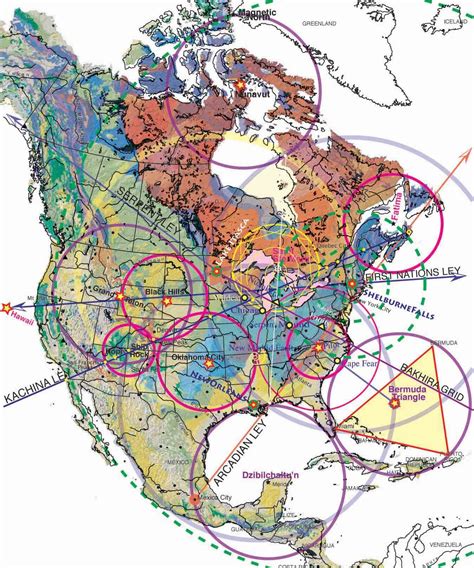 Geology patterns North America | Ley lines, Ancient maps, Geology