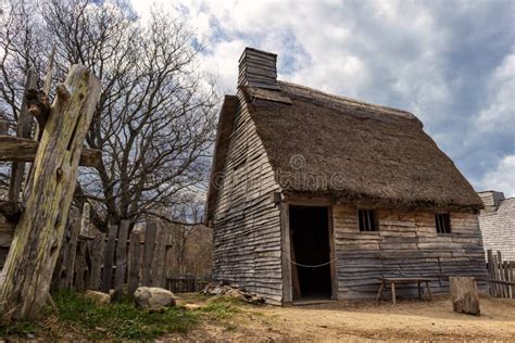 Pilgrim Village in Plymouth, Massachusetts Stock Image - Image of coast ...