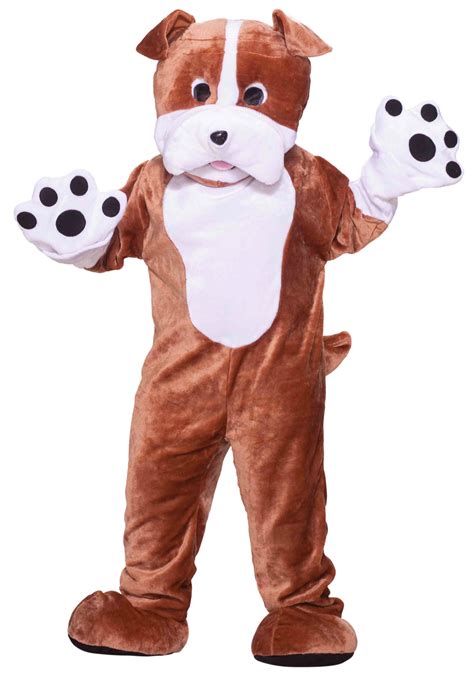 Plush Bulldog Mascot Costume