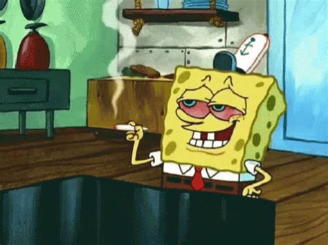 Spongebob Smoking GIF - Spongebob Smoking Weed - Discover & Share GIFs