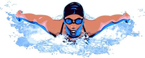 Free Clipart Swimmer Silhouette Female