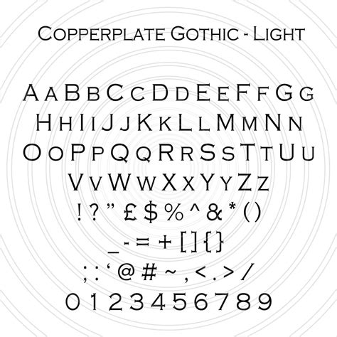 Copperplate Gothic Light Serif Classic Look Retro Vintage - Etsy