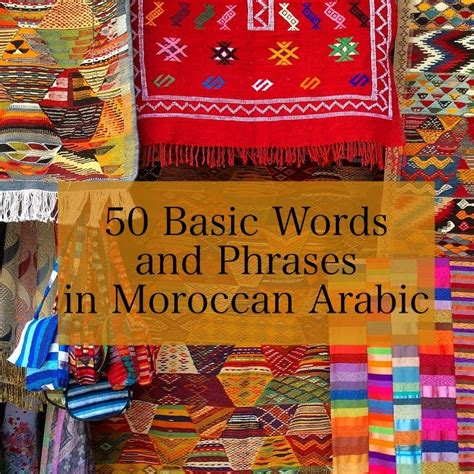 50 Basic Words and Phrases in Moroccan Arabic