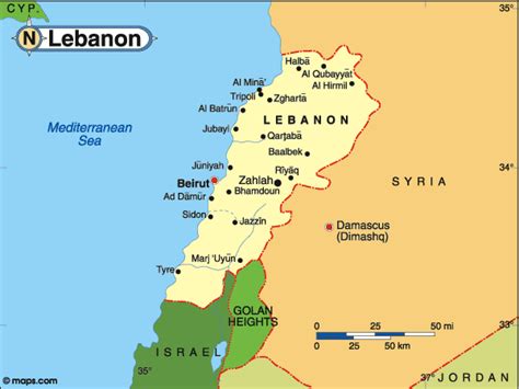 Tarabulus Map - Lebanon