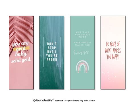 Inspirational Printable Bookmarks