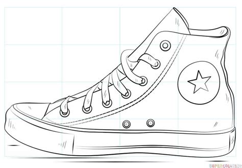 How to draw a Converse shoe | Step by step Drawing tutorials