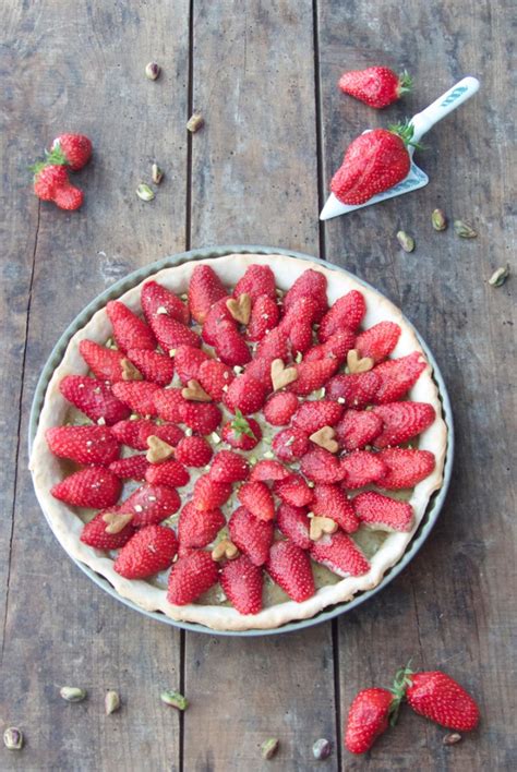 Tarte aux Fraises & sa Crème Anglaise à la Pistache Vegan - Bidule et ...