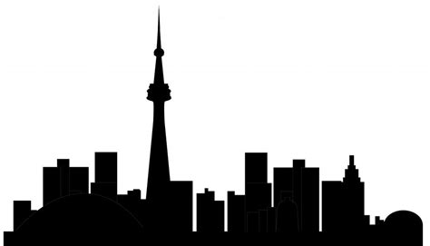 Toronto Skyline Silhouette, Skyline Silhouette Vinyl Wall Art ...