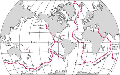 Map of the Mid-Ocean Ridges