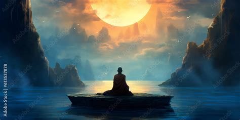 Meditation and spirituality background banner or wallpaper, concept of ...