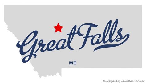 Map of Great Falls, MT, Montana