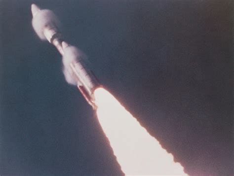 Voyager 1 Launch Vehicle Seen Streaking Into Sky Photograph by Nasa ...