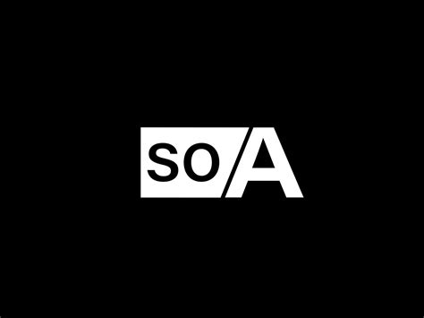 SOA Logo and Graphics design vector art, Icons isolated on black ...