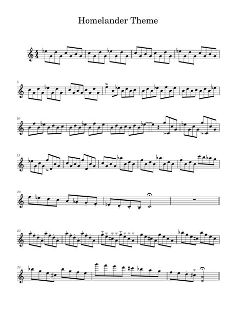 Homelander Theme Sheet music for Violin (Solo) | Musescore.com