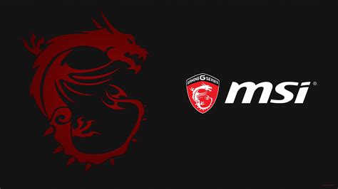 Wallpaper dragon Logo Emblem MSI Computers Black 2560x1440