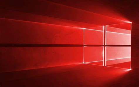 Descargar fondos de pantalla Windows 10, logotipo rojo, sobre fondo ro ...