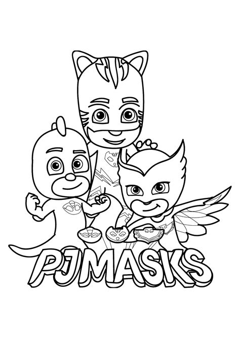 PJ Masks: proud and strong - PJ Masks Coloring Pages for Kids