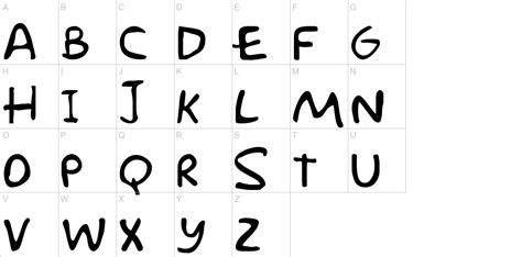 Simpsons Font Alphabet