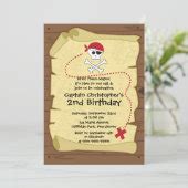 Cute Ahoy Mates Pirate Birthday Party Invitations | Zazzle