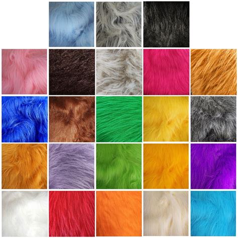 Luxury Long Haired Faux Fur Fabric multiple lengths and colours AC 356 ...