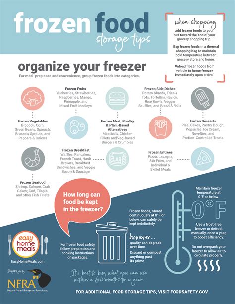 Frozen Food Storage Tips Infographic | Easy Home Meals