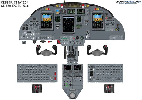 Cessna Citation CE-560 Excel XLS Cockpit Poster | CockpitPosters.co.uk