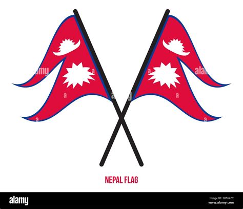 Nepal Flag Waving Vector Illustration on White Background. Nepal ...