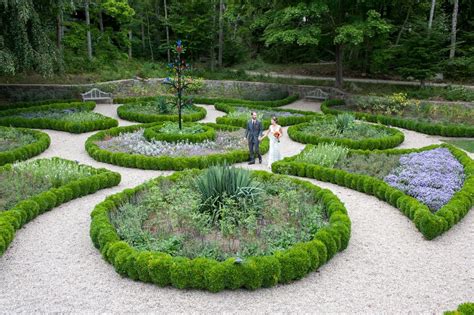 In the Sunken Garden at Highfield Hall & Gardens; Cape Cod wedding ...