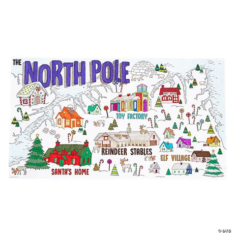 Color Your Own North Pole Map - Discontinued