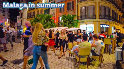 Malaga summer night | malaga nightlife district - YouTube