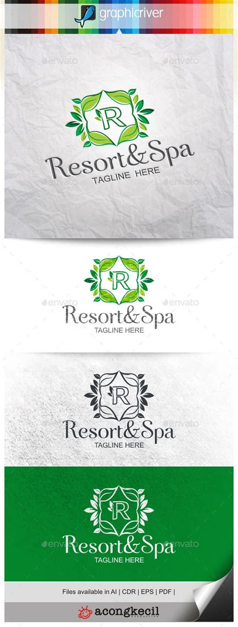 Resort & Spa | Logo design template, Letter logo inspiration, Logo ...