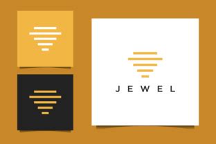 Jewel Logo Design with Line Vector Graphic by Bayu_PJ · Creative Fabrica