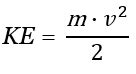 Kinetic Energy Formula Units